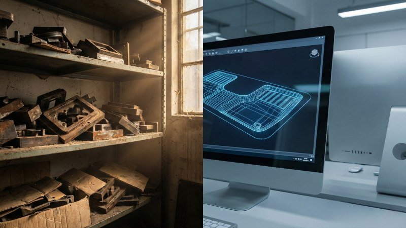 Digital CAD Vector File Replacing Old Metal Dies