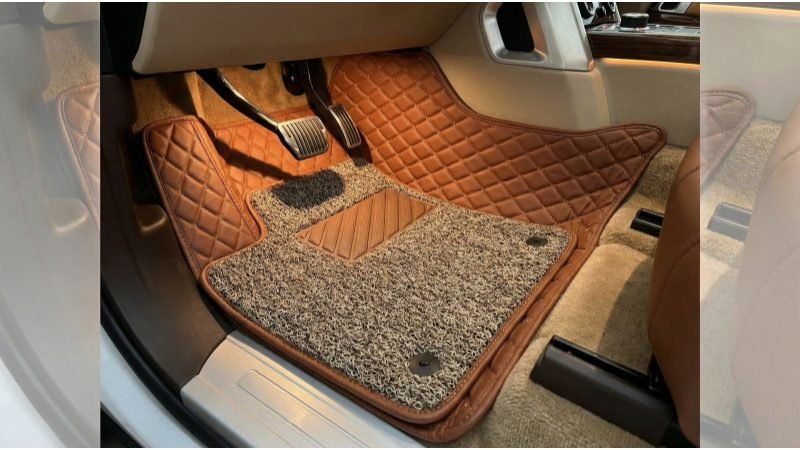 Double Layer Leather and Coil Car Mat Installed in SUV