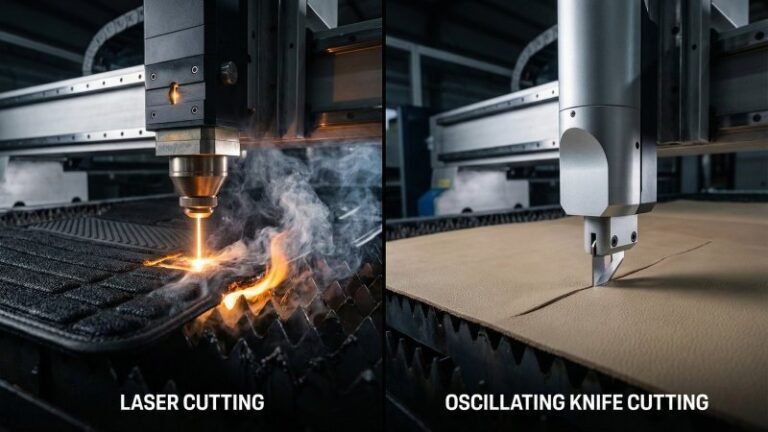 Laser Cutting vs Oscillating Knife Cutting Car Mats Comparison