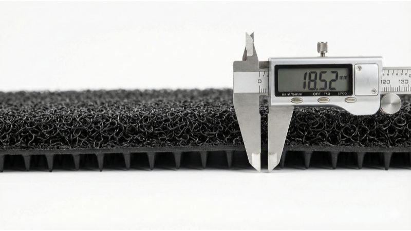 Side Profile of PVC Coil Mat Showing Thickness and Spiked Backing
