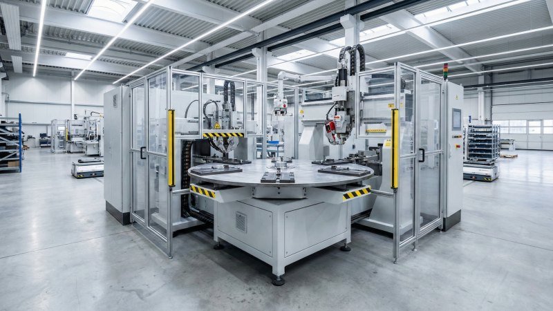 Automatic Turntable High Frequency Welding Machine In Factory