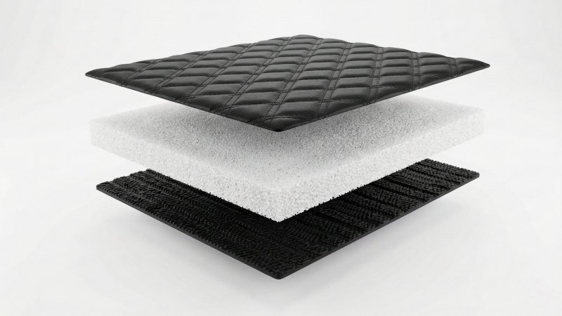 Exploded View Of Multi Layer Car Mat Structure
