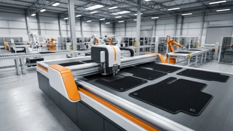 Industrial Digital Car Mat Cutting Machine in Modern Factory