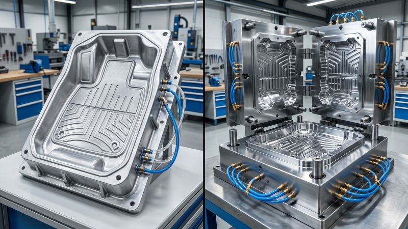 Heavy duty CNC steel mold cavity and cast aluminum mold for automotive floor mats